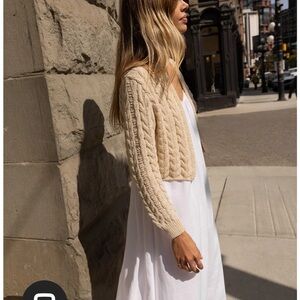 OAK + FORT Cable knit Cardigan beige Sz XL New